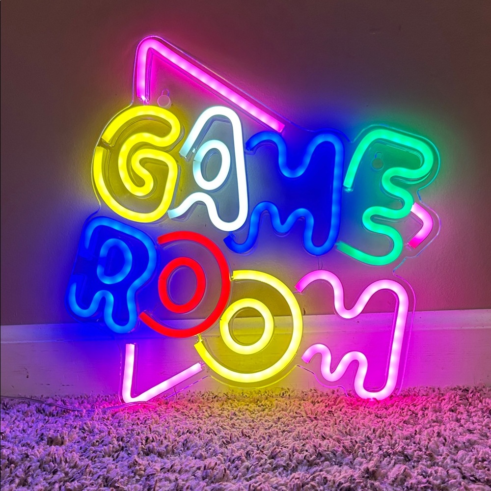 Neon Game Room Sign - Multicolor